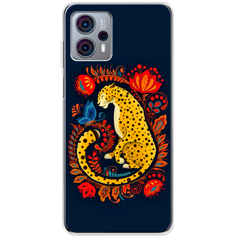 Чехол BoxFace Motorola G23 Petrykivka Leopard