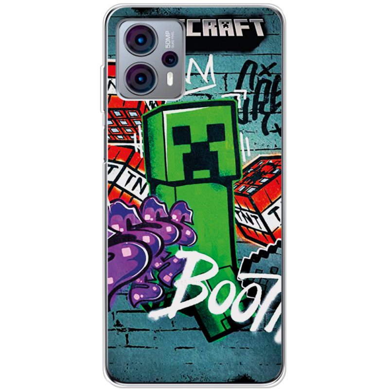 Чехол BoxFace Motorola G23 Minecraft Graffiti