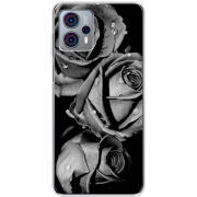 Чехол BoxFace Motorola G23 Black and White Roses