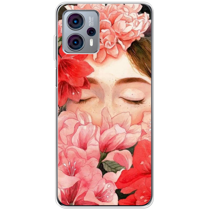 Чехол BoxFace Motorola G23 Girl in Flowers