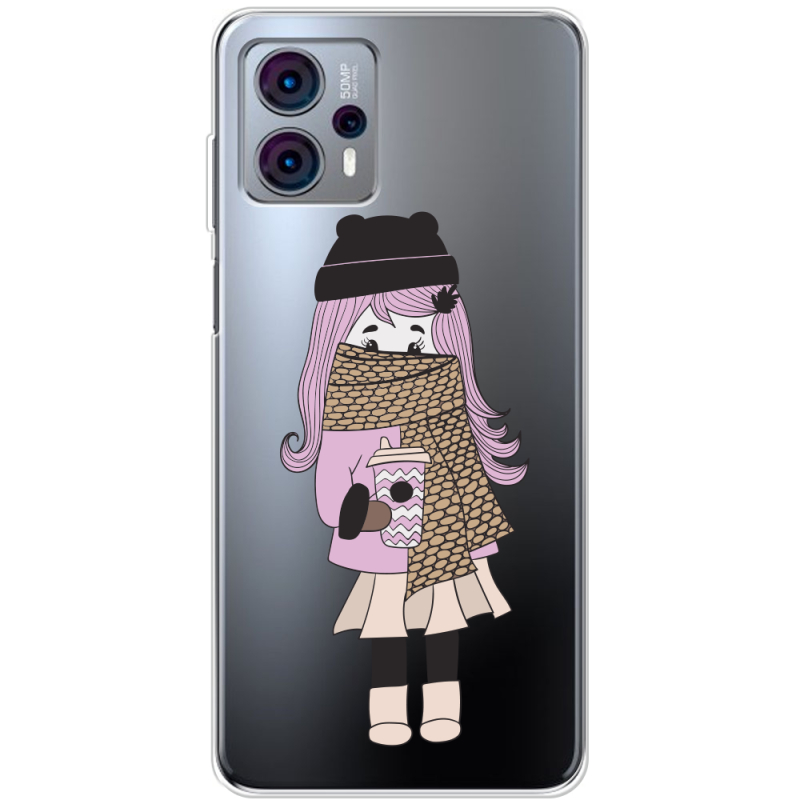 Прозрачный чехол BoxFace Motorola G23 Winter Morning Girl