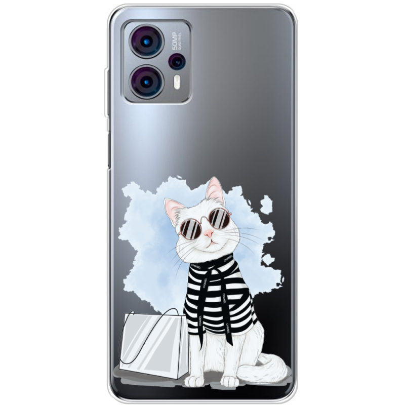 Прозрачный чехол BoxFace Motorola G23 Cat Style