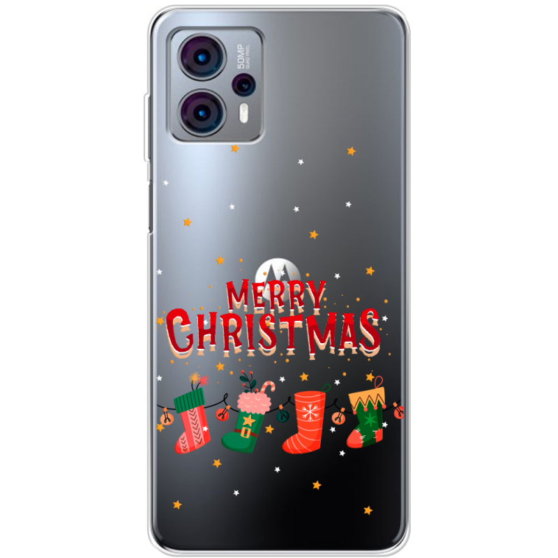 Прозрачный чехол BoxFace Motorola G23 Merry Christmas