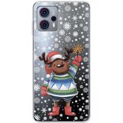 Прозрачный чехол BoxFace Motorola G23 Christmas Deer with Snow