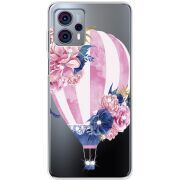 Чехол со стразами Motorola G23 Pink Air Baloon