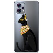 Чехол со стразами Motorola G23 Egipet Cat