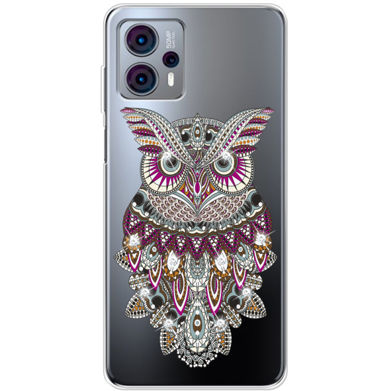 Чехол со стразами Motorola G23 Owl