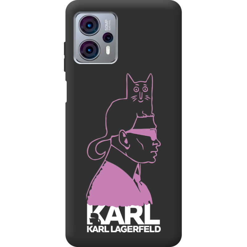 Черный чехол BoxFace Motorola G23 Pink Karl