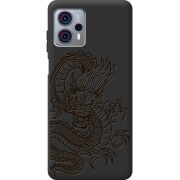 Черный чехол BoxFace Motorola G23 Chinese Dragon