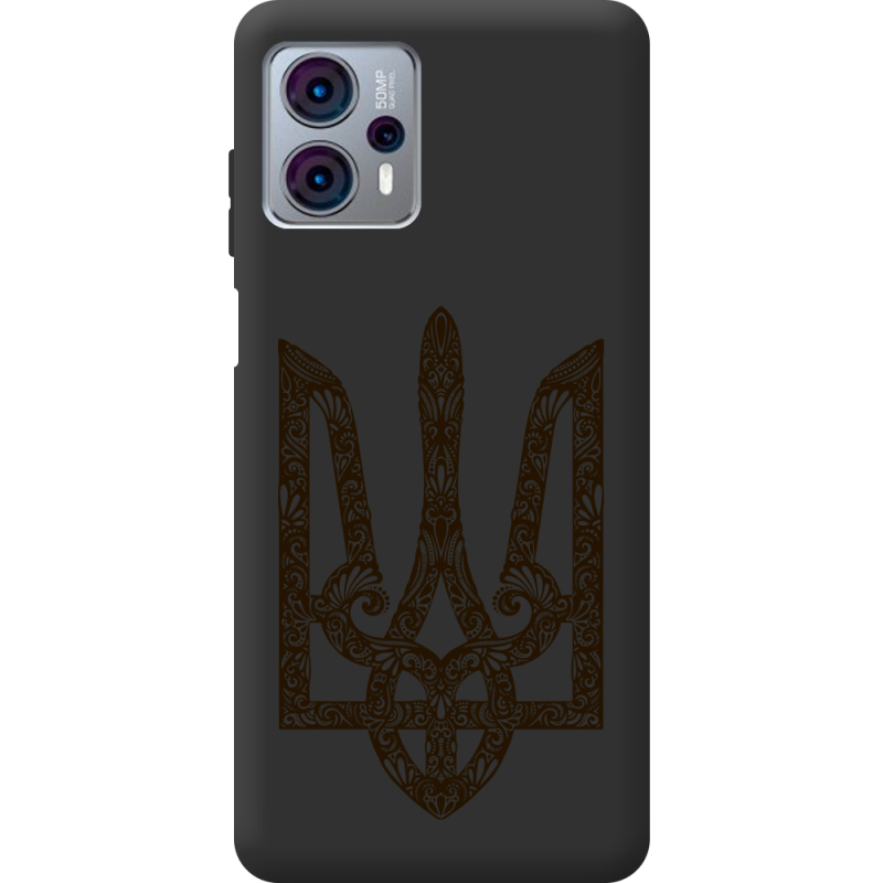 Черный чехол BoxFace Motorola G23 Ukrainian Trident