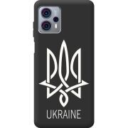 Черный чехол BoxFace Motorola G23 Тризуб монограмма ukraine