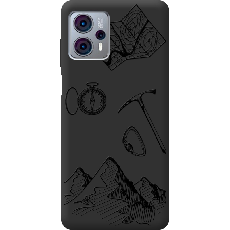 Черный чехол BoxFace Motorola G23 Mountains