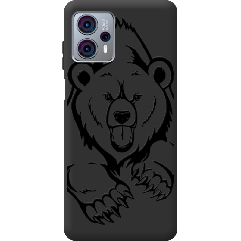 Черный чехол BoxFace Motorola G23 Grizzly Bear