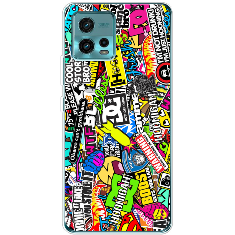 Чехол BoxFace Motorola G72 Multicolored Inscriptions