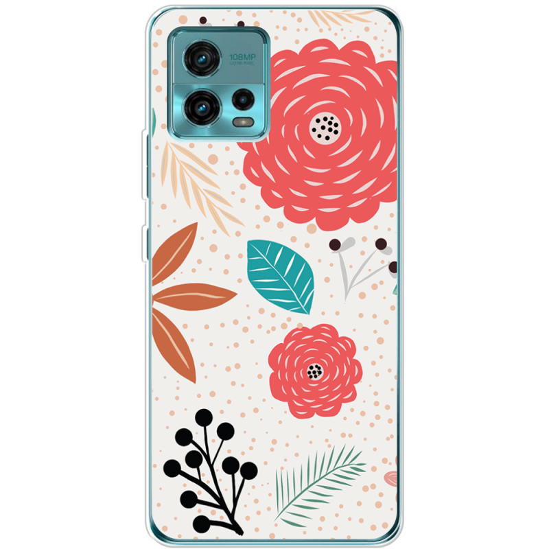 Чехол BoxFace Motorola G72 Line Flowers