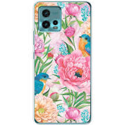 Чехол BoxFace Motorola G72 Birds in Flowers