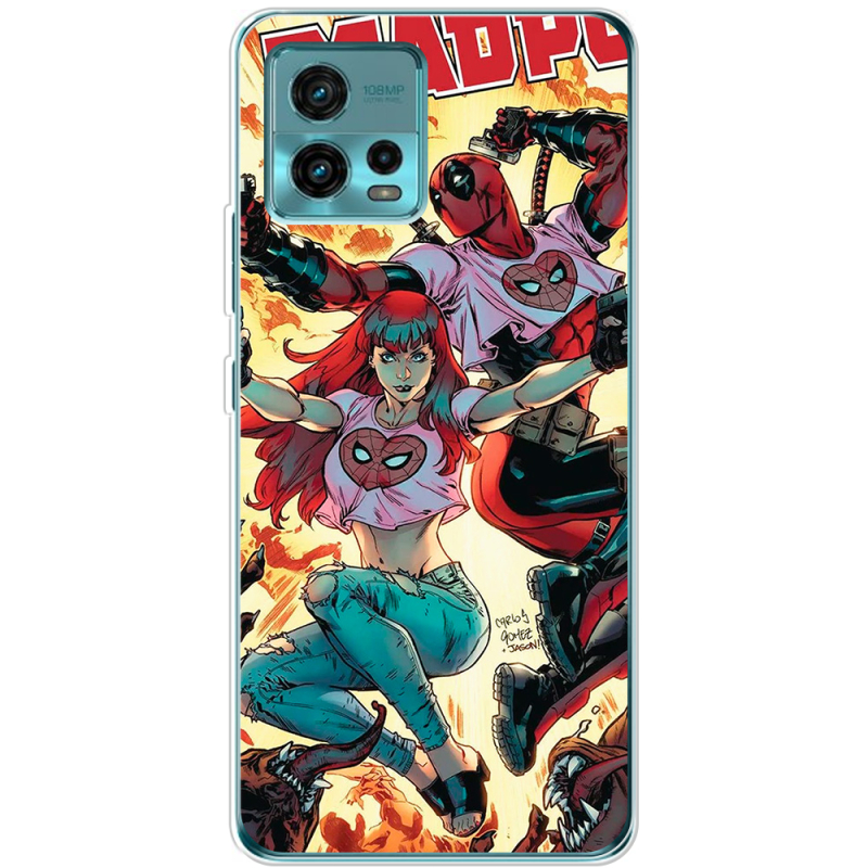 Чехол BoxFace Motorola G72 Deadpool and Mary Jane