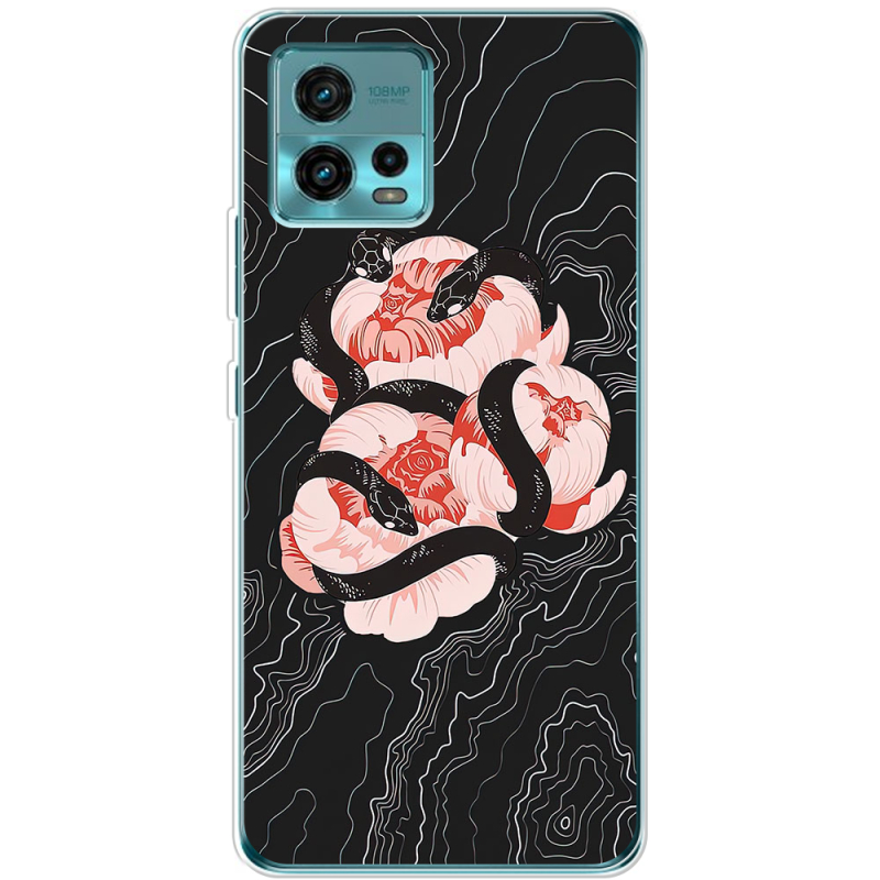 Чехол BoxFace Motorola G72 Snake Rose