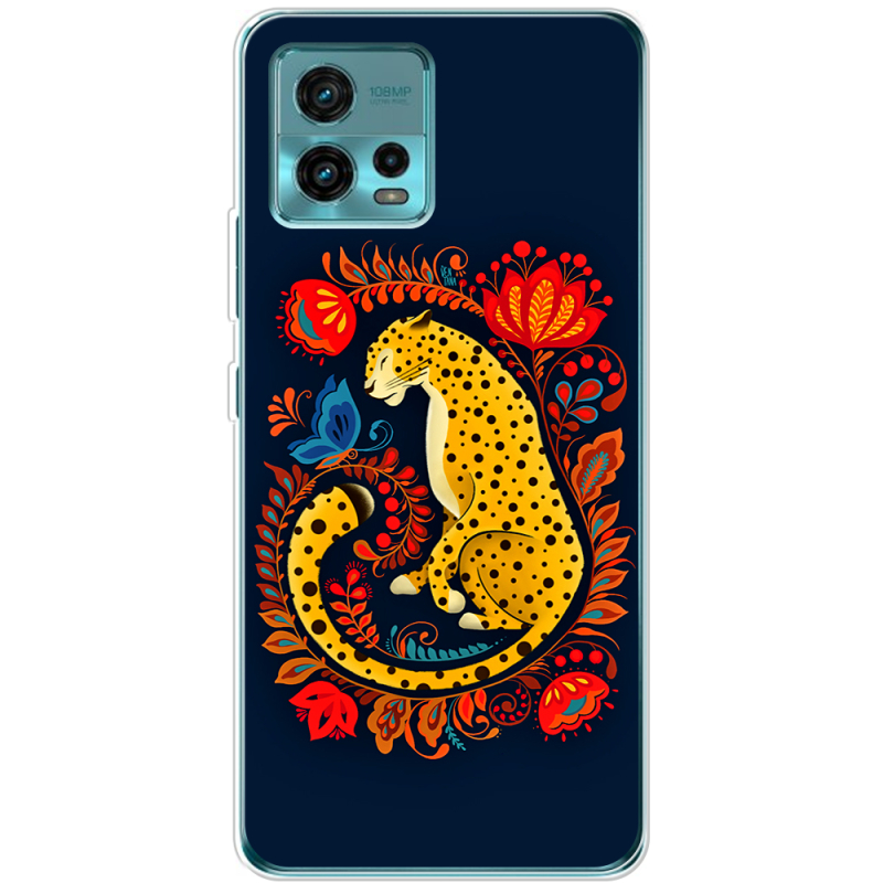 Чехол BoxFace Motorola G72 Petrykivka Leopard