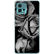 Чехол BoxFace Motorola G72 Black and White Roses