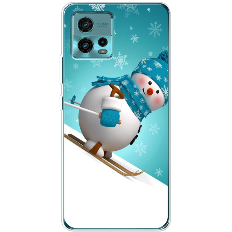 Чехол BoxFace Motorola G72 Skier Snowman