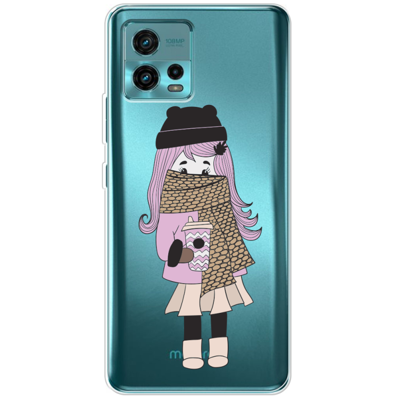 Прозрачный чехол BoxFace Motorola G72 Winter Morning Girl