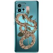 Прозрачный чехол BoxFace Motorola G72 Glamor Snake