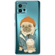 Прозрачный чехол BoxFace Motorola G72 Dog Coffeeman