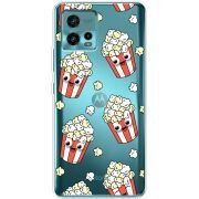 Прозрачный чехол BoxFace Motorola G72 с 3D-глазками Popcorn