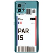 Прозрачный чехол BoxFace Motorola G72 Ticket Paris