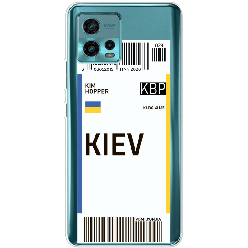 Прозрачный чехол BoxFace Motorola G72 Ticket Kiev