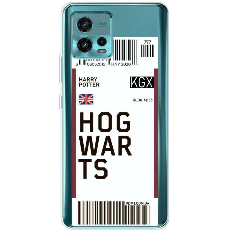 Прозрачный чехол BoxFace Motorola G72 Ticket Hogwarts