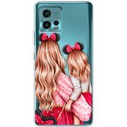 Прозрачный чехол BoxFace Motorola G72 Mouse Girls