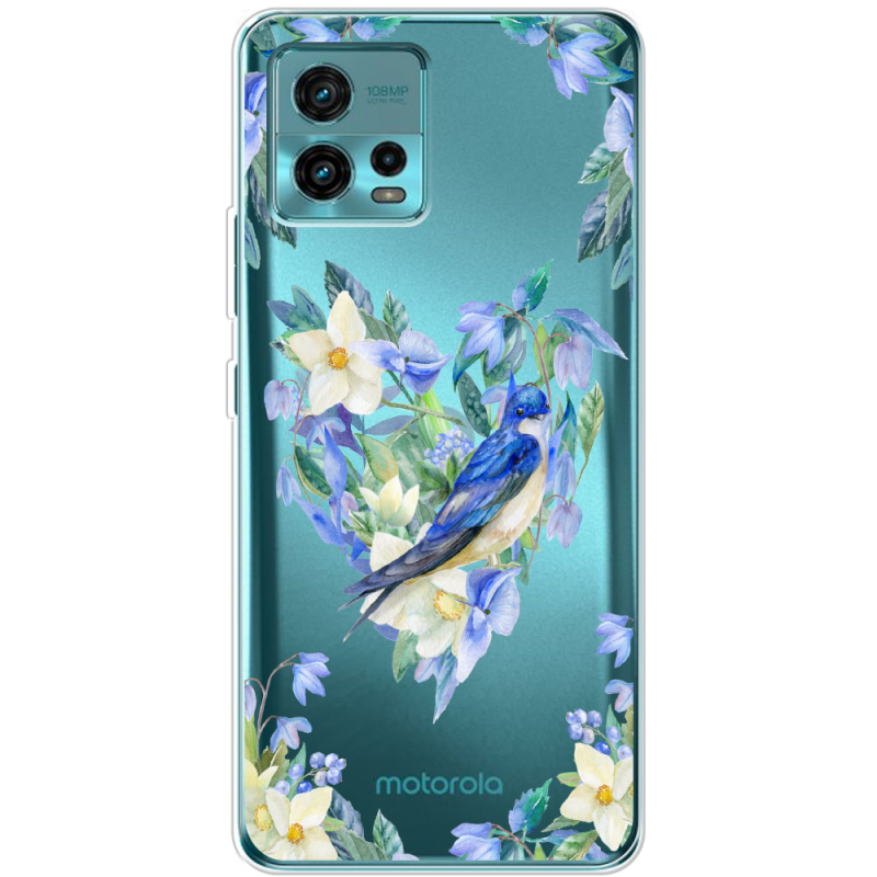 Прозрачный чехол BoxFace Motorola G72 Spring Bird