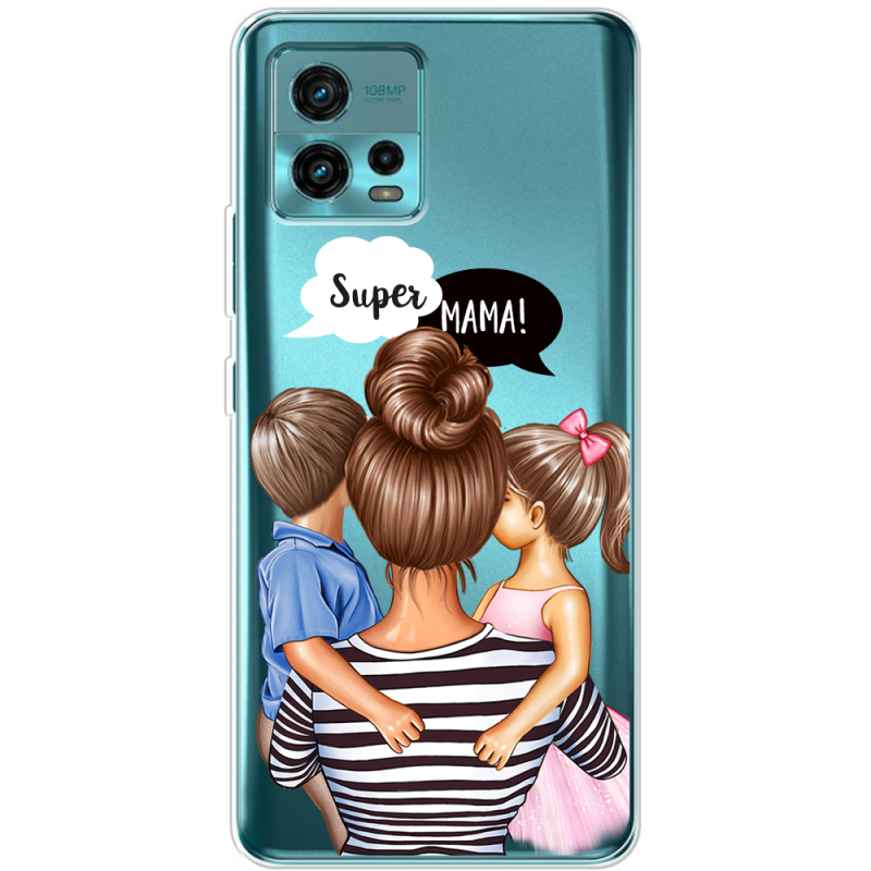 Прозрачный чехол BoxFace Motorola G72 Super Mama