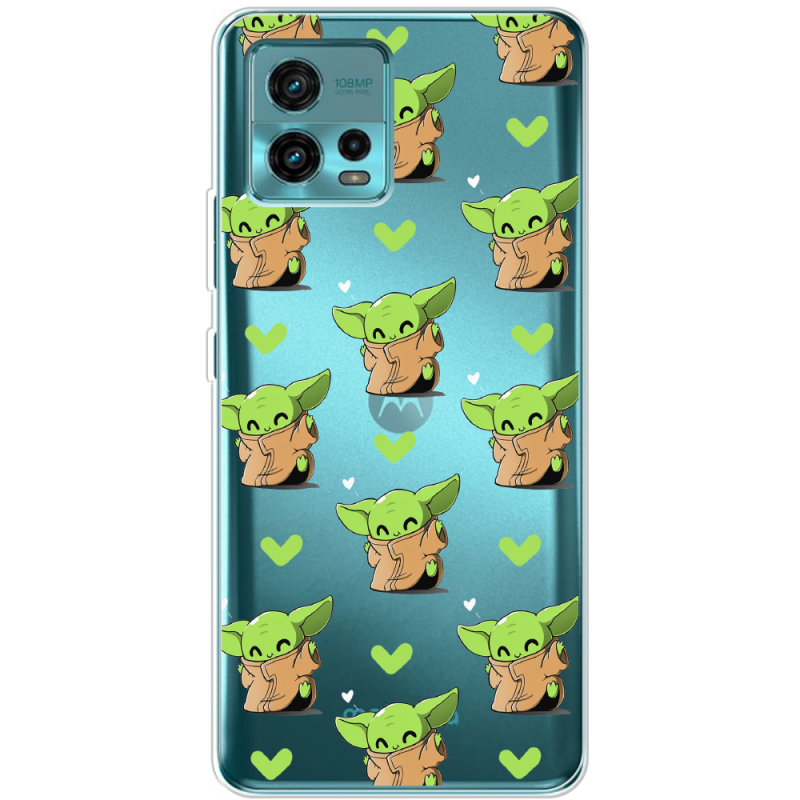 Прозрачный чехол BoxFace Motorola G72 Pattern Baby Yoda