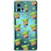 Прозрачный чехол BoxFace Motorola G72 Pattern Baby Yoda