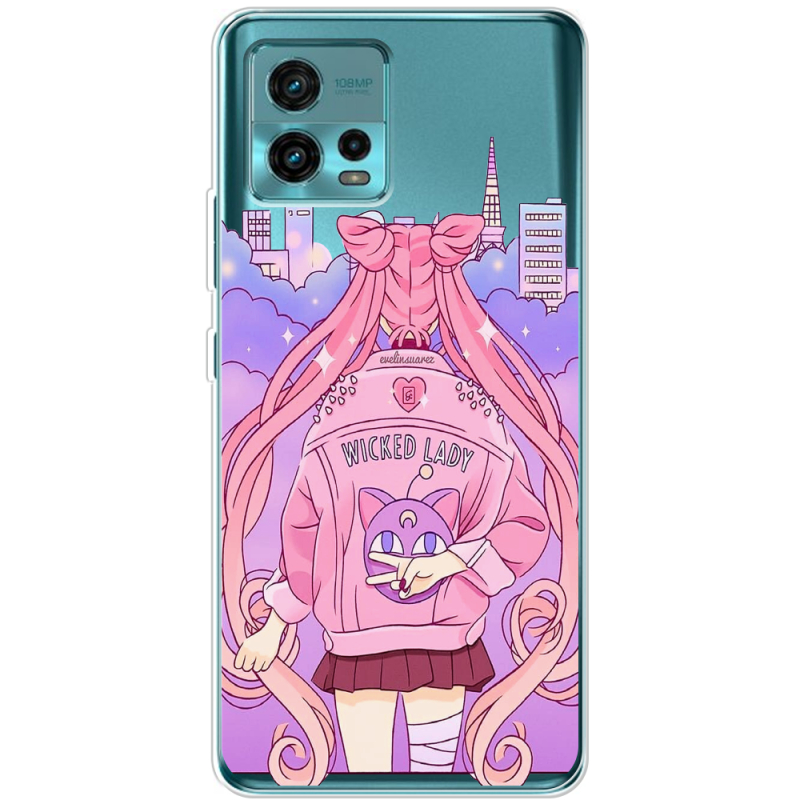 Прозрачный чехол BoxFace Motorola G72 Wiked Lady