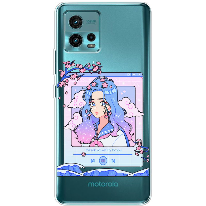 Прозрачный чехол BoxFace Motorola G72 The Sakuras Will Cry For You