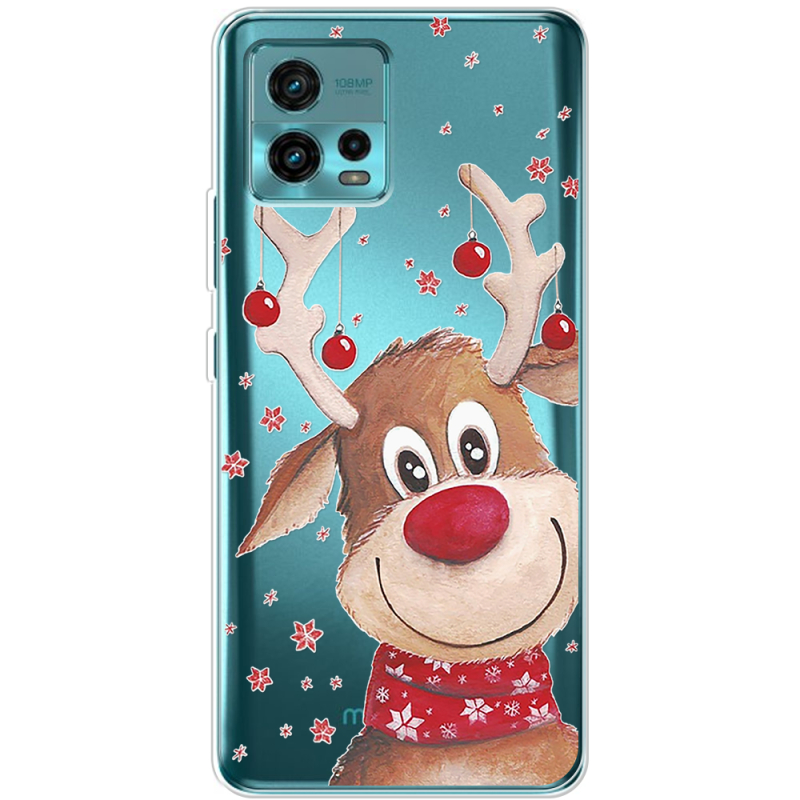 Прозрачный чехол BoxFace Motorola G72 Winter Deer