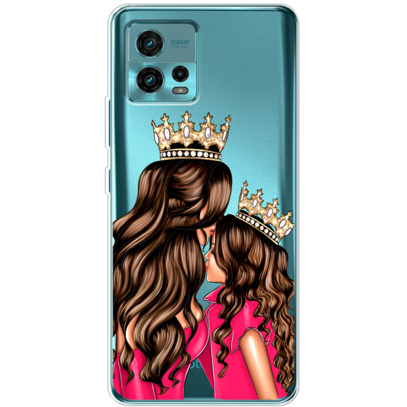 Прозрачный чехол BoxFace Motorola G72 Queen and Princess