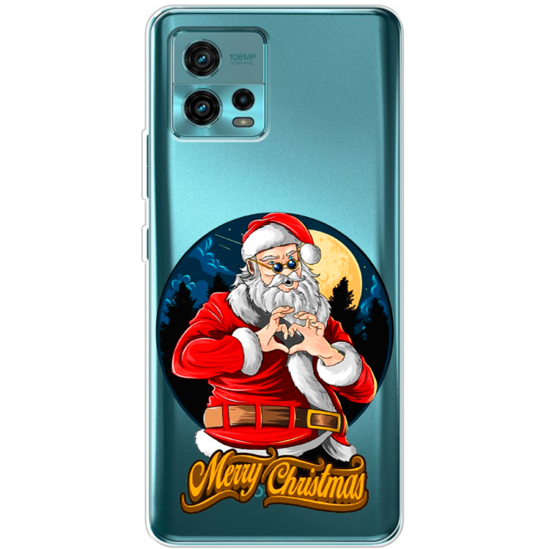 Прозрачный чехол BoxFace Motorola G72 Cool Santa