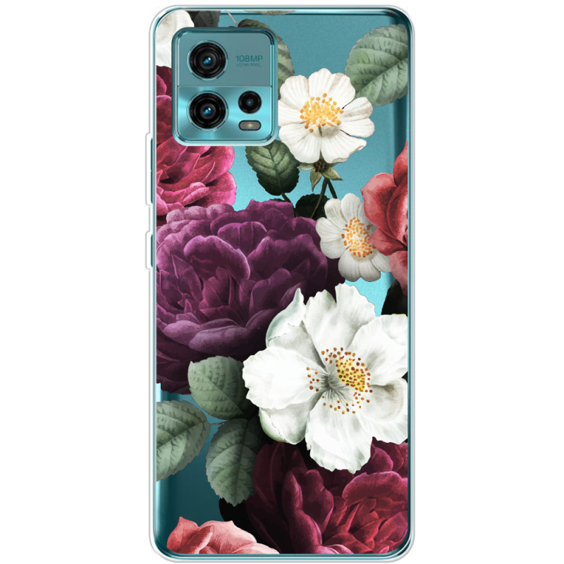 Прозрачный чехол BoxFace Motorola G72 Floral Dark Dreams