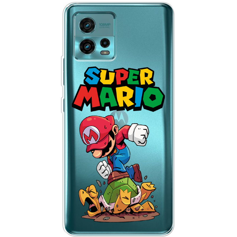 Прозрачный чехол BoxFace Motorola G72 Super Mario