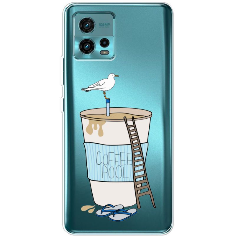 Прозрачный чехол BoxFace Motorola G72 Segull in Cofee Pool