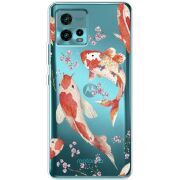 Прозрачный чехол BoxFace Motorola G72 Japanese Koi Fish