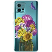 Прозрачный чехол BoxFace Motorola G72 My Bouquet