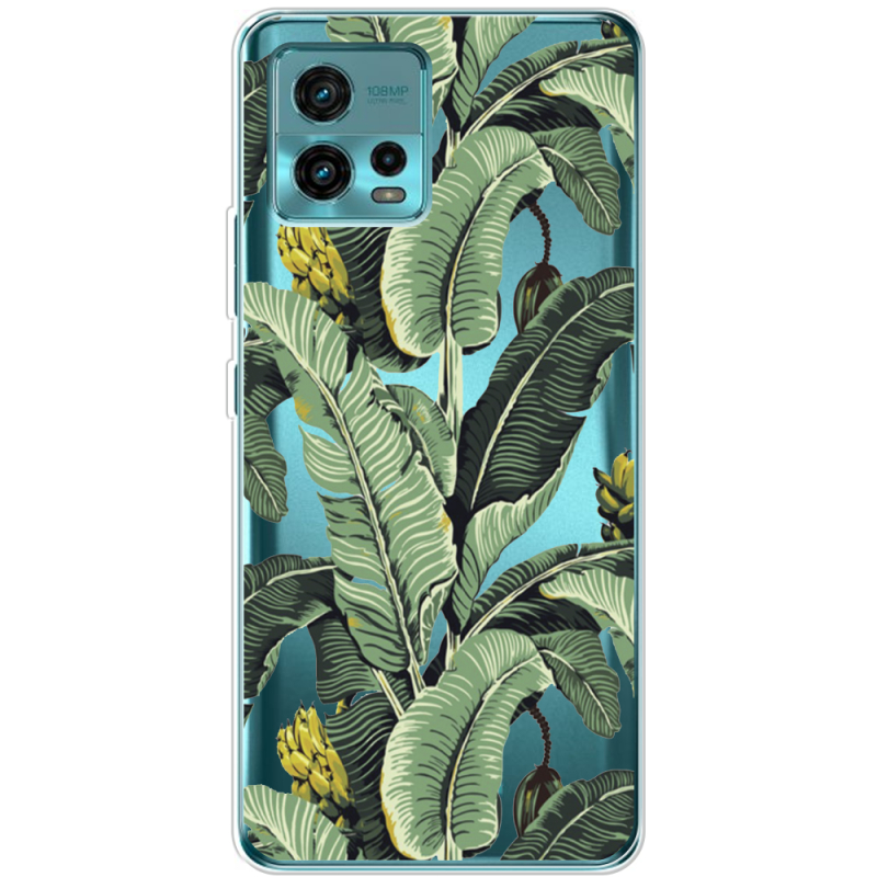 Прозрачный чехол BoxFace Motorola G72 Banana Leaves