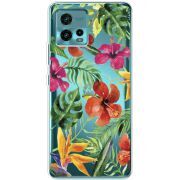 Прозрачный чехол BoxFace Motorola G72 Tropical Flowers