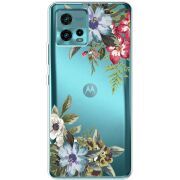 Прозрачный чехол BoxFace Motorola G72 Floral